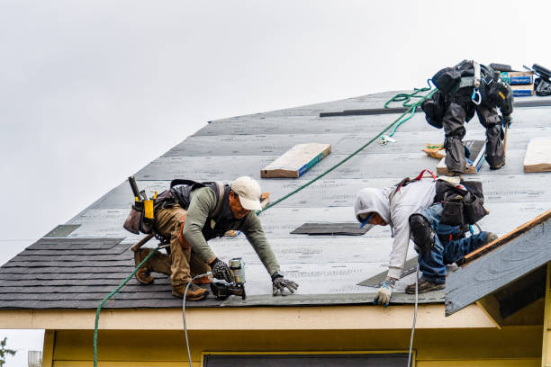 Professional Gutter Installation technician working in Benedict, NE